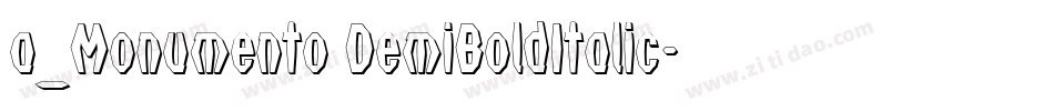 a_Monumento DemiBoldItalic字体转换